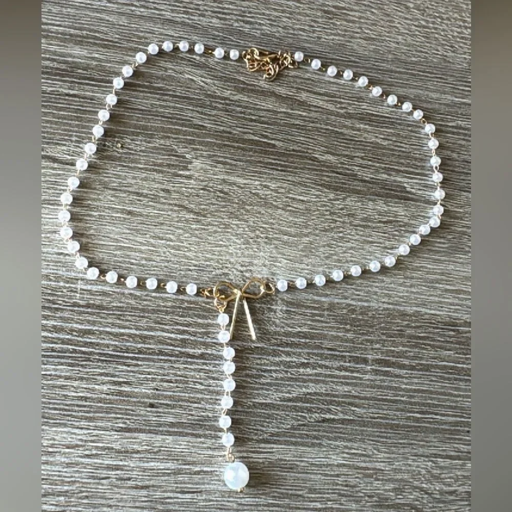 Bohemian pearl necklace A857 - Picture 3 of 3